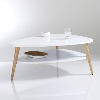Table Basse Ovale DOUBLE PLATEAU