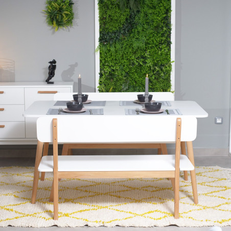 Pack Table LEENA + 2 Banquettes