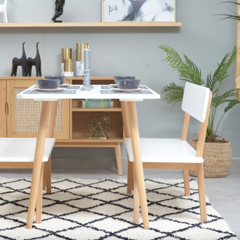 Pack Table LEENA + 2 Banquettes