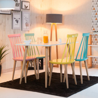Pack Table LEENA + 4 Chaises IRONICA