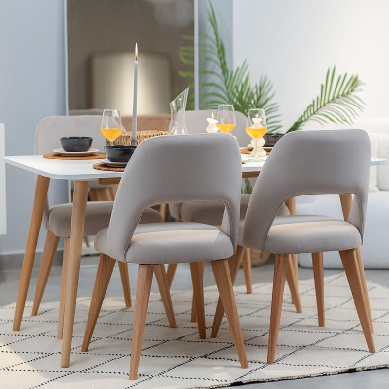 Pack Table LEENA + 4 Chaises ATYLIA