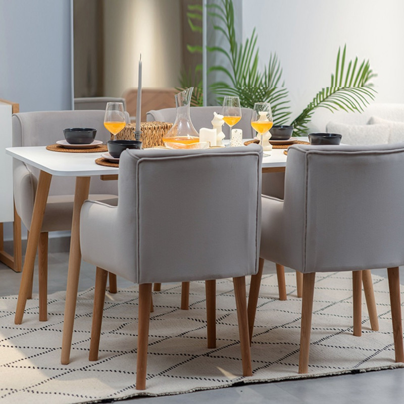 Pack Table LEENA + 4 Chaises BELVA