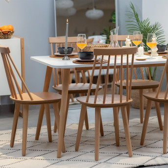 Pack Table LEENA + 6 Chaises IRONICA