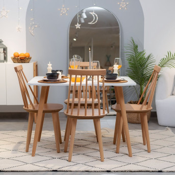 Pack Table LEENA + 4 Chaises IRONICA