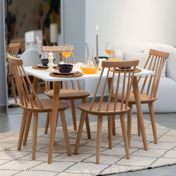 Pack Table LEENA + 4 Chaises IRONICA