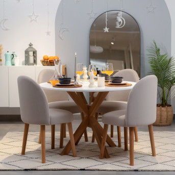 Pack Table CARMEN + 4 Chaises FIFTIES