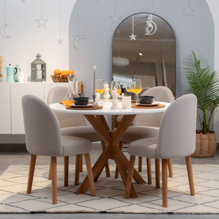 Pack Table CARMEN + 4 Chaises FIFTIES