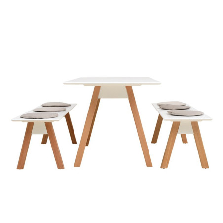 Pack Table DAMIA + 2 Banquettes