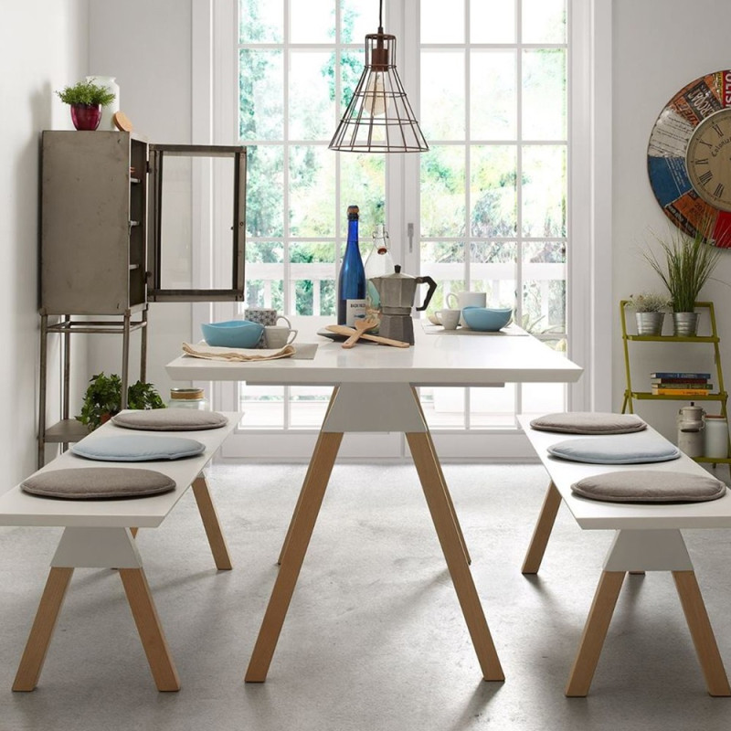 Pack Table DAMIA + 2 Banquettes