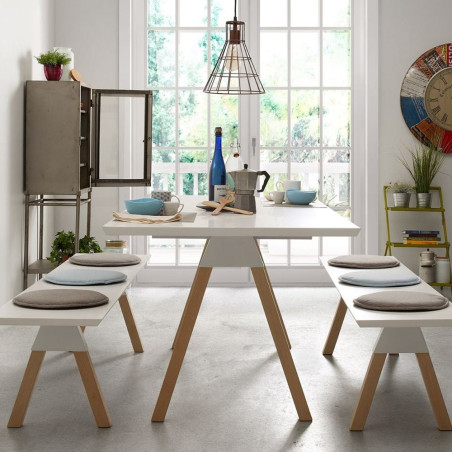 Pack Table DAMIA + 2 Banquettes