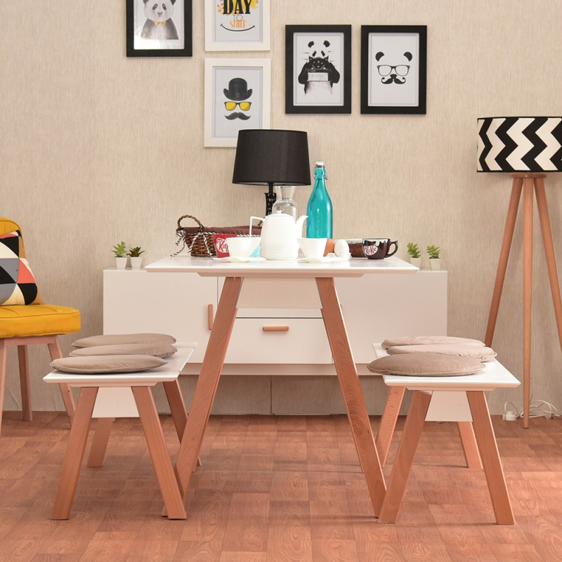 Pack Table DAMIA + 2 Banquettes