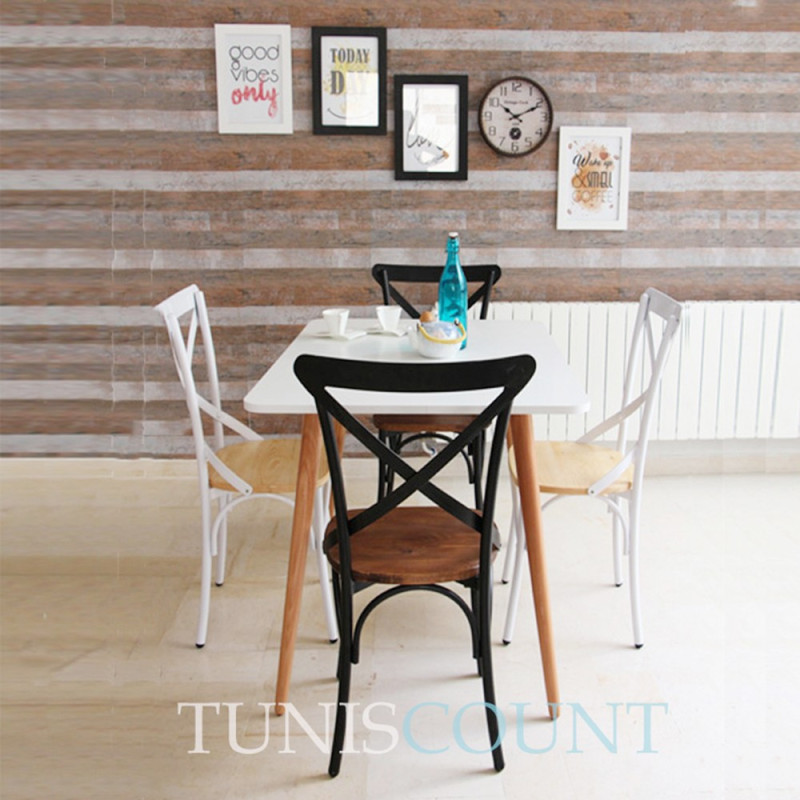 Pack Table LEENA + 4 Chaises BISTROT
