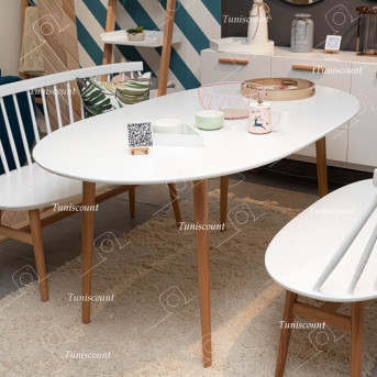 Salle à Manger IRONICA (Table + 2 Banquettes)