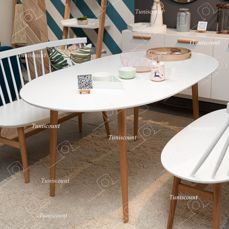 Salle à Manger IRONICA (Table + 2 Banquettes)