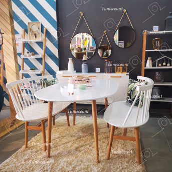 Salle à Manger IRONICA (Table + 2 Banquettes)