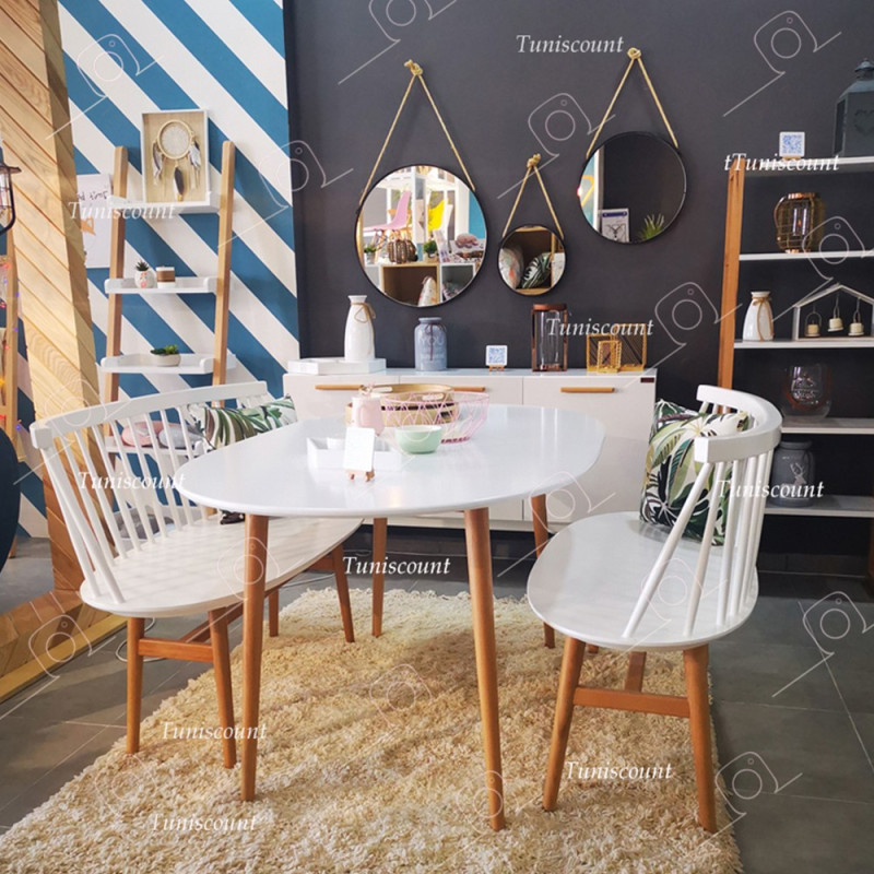 Salle à Manger IRONICA (Table + 2 Banquettes)