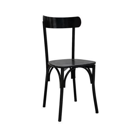 Chaise café, hôtel : installez à votre chaise extérieur métal noir pour sentier la chaleur et le confort dans votre terrasse