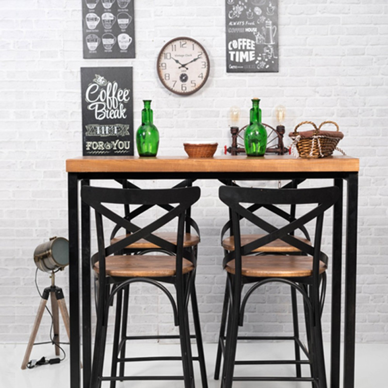 Table Haute INDUSTRIELLE 120x60 CM