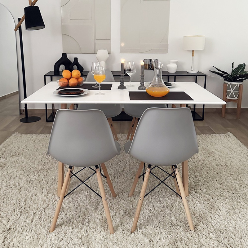 Pack Table DAMIA + 4 Chaises DSW Pack Table DAMIA + 4 Chaises DSW