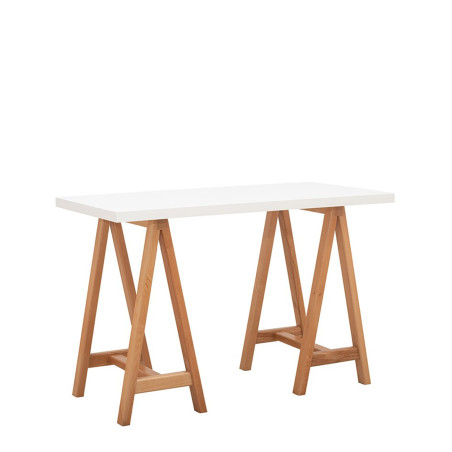 Bureau TRÉTEAUX en Blanc