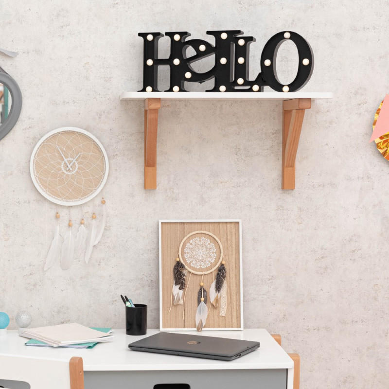 Étagère Murale - Équerre Bois Hêtre