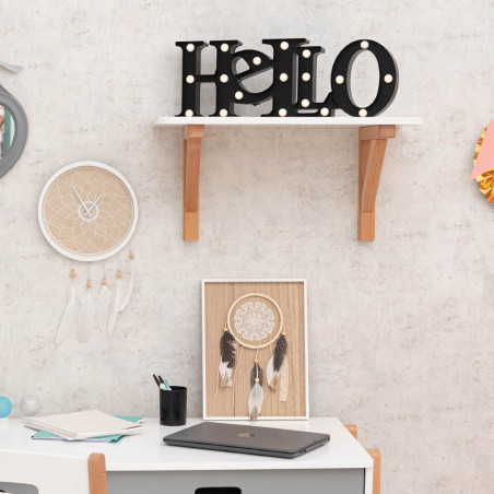 Étagère Murale - Équerre Bois Hêtre