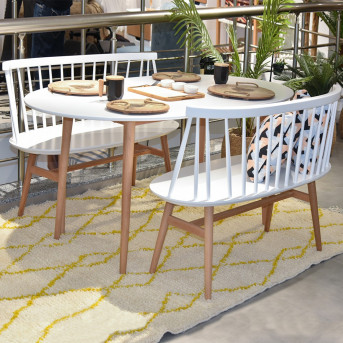 Salle à Manger IRONICA (Table + 2 Banquettes)