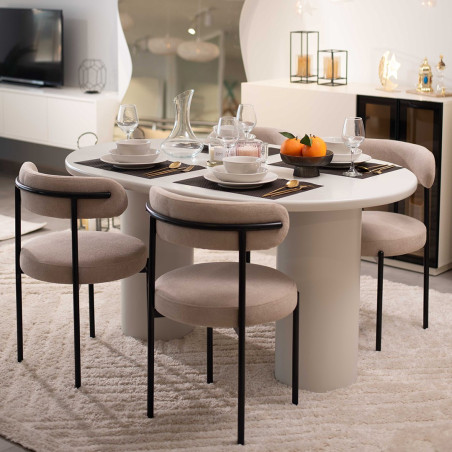 Pack Table WOOD + 4 Chaises CLARA