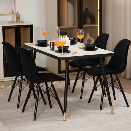 Pack Table TOSCANA + 4 Chaises TSW avec Peinture
