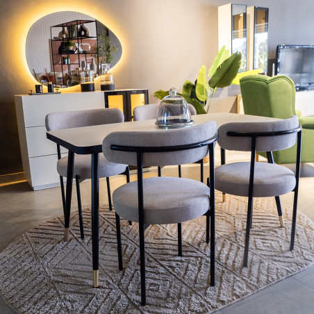 Pack Table TOSCANA + 4 Chaises CLARA