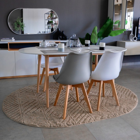 Pack table SYMPHONIE + 4 chaises DSW Pieds Croisés