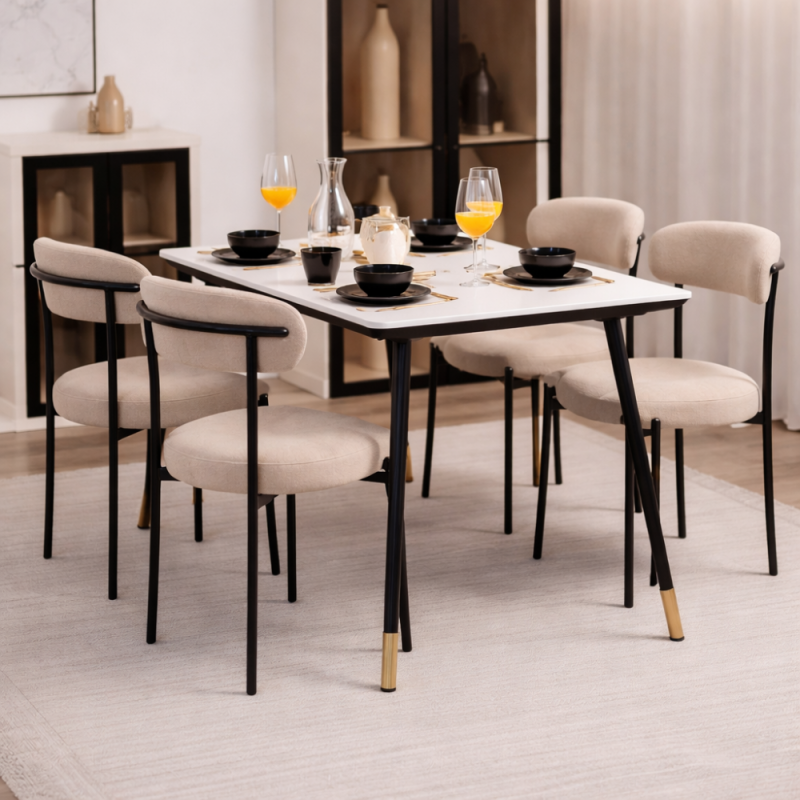 Pack Table TOSCANA + 4 Chaises CLARA