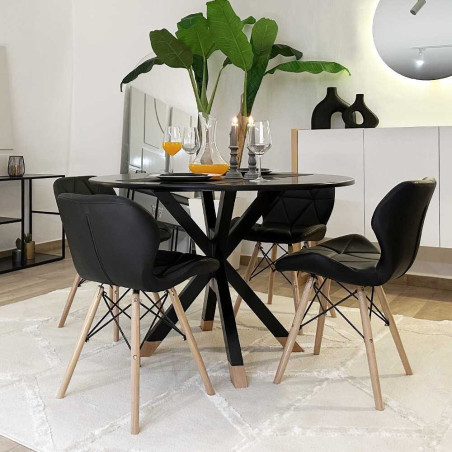 Pack Table CARMEN + 4 Chaises ELIOTE