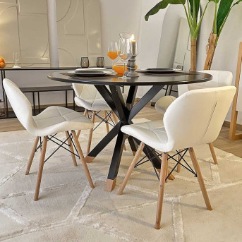 Pack Table CARMEN + 4 Chaises ELIOTE